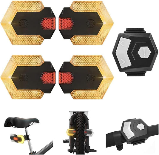 USB Rechargeable Bike Tail Light with Turn Signals - Waterproof & Bright LED