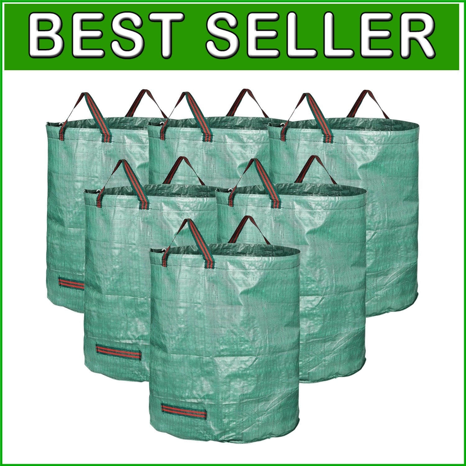 72 Gallon Durable Garden Waste Bags with Handles - Eco-Friendly 6-Pack