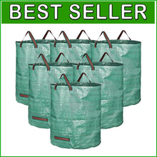 Load image into Gallery viewer, 72 Gallon Durable Garden Waste Bags with Handles - Eco-Friendly 6-Pack