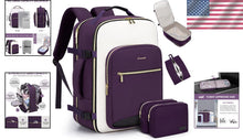 Load image into Gallery viewer, 50L Airline Approved Carry On Backpack with Packing Cubes for Travel Comfort
