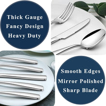 Load image into Gallery viewer, Heavy Weight Silverware Set for 12 - Elegant Dining Utensils for All Occasions