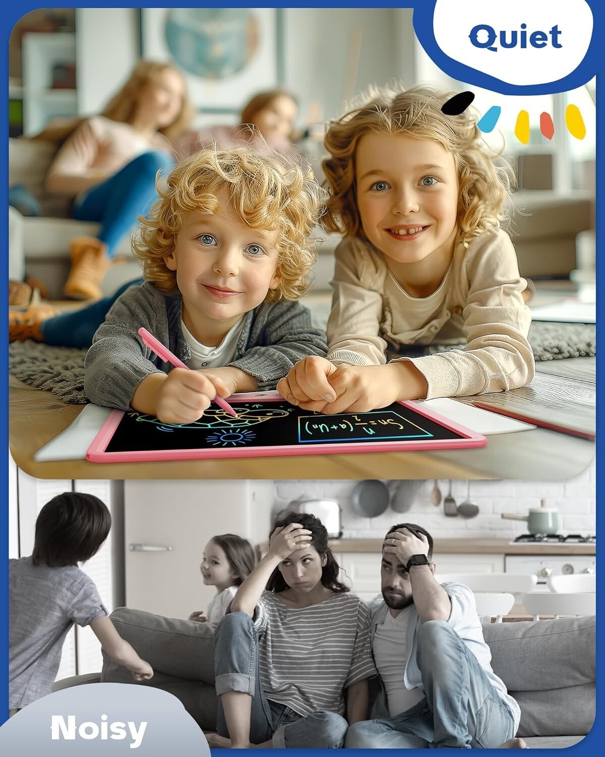 15-Inch LCD Writing Tablet - Eco-Friendly Doodle Pad for Kids, Lightweight Pink