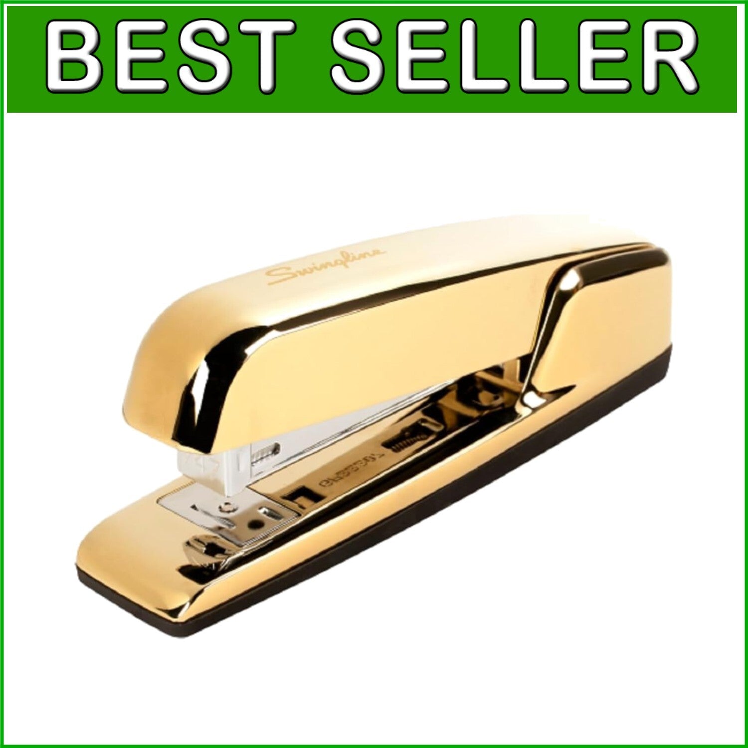 Elegant Gold Metallic Stapler - Heavy-Duty, 30 Sheet, Perfect for Office Use
