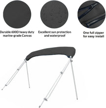 Load image into Gallery viewer, Waterproof Marine Grade 4 Bow Bimini Top Cover - Easy Installation &amp; 9 Colors