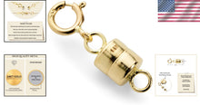 Load image into Gallery viewer, Hypoallergenic 14K Gold Magnetic Clasp with Spring Ring for Easy Jewelry Use