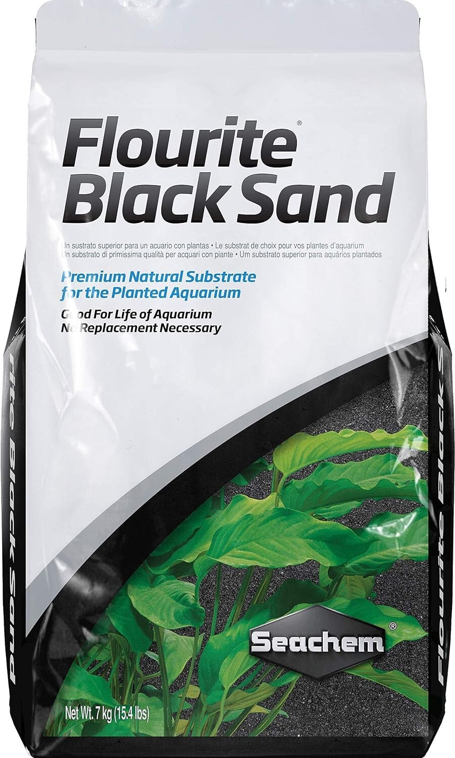 15.4 lbs Specially Fracted Flourite Black Sand - Lasting Substrate for Aquariums