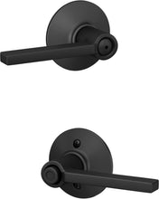 Load image into Gallery viewer, Matte Black Door Lever with Privacy Lock - Easy Install for Modern Homes
