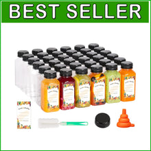 Load image into Gallery viewer, Versatile 8oz Reusable Juice &amp; Smoothie Bottles - Pack of 134 with Accessories