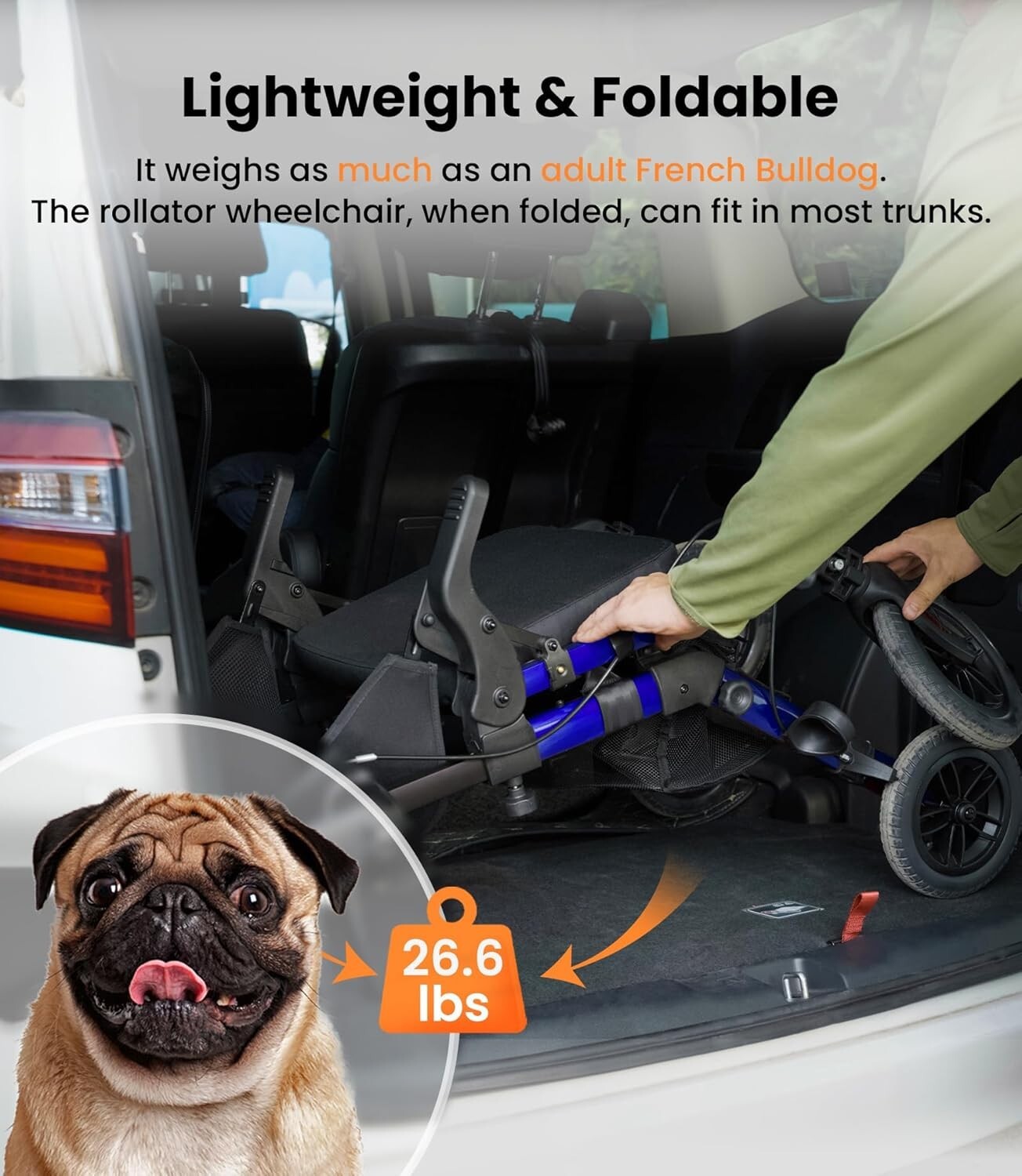 Premium Walker Wheelchair Combo with Enhanced Cushion and Adjustable Features