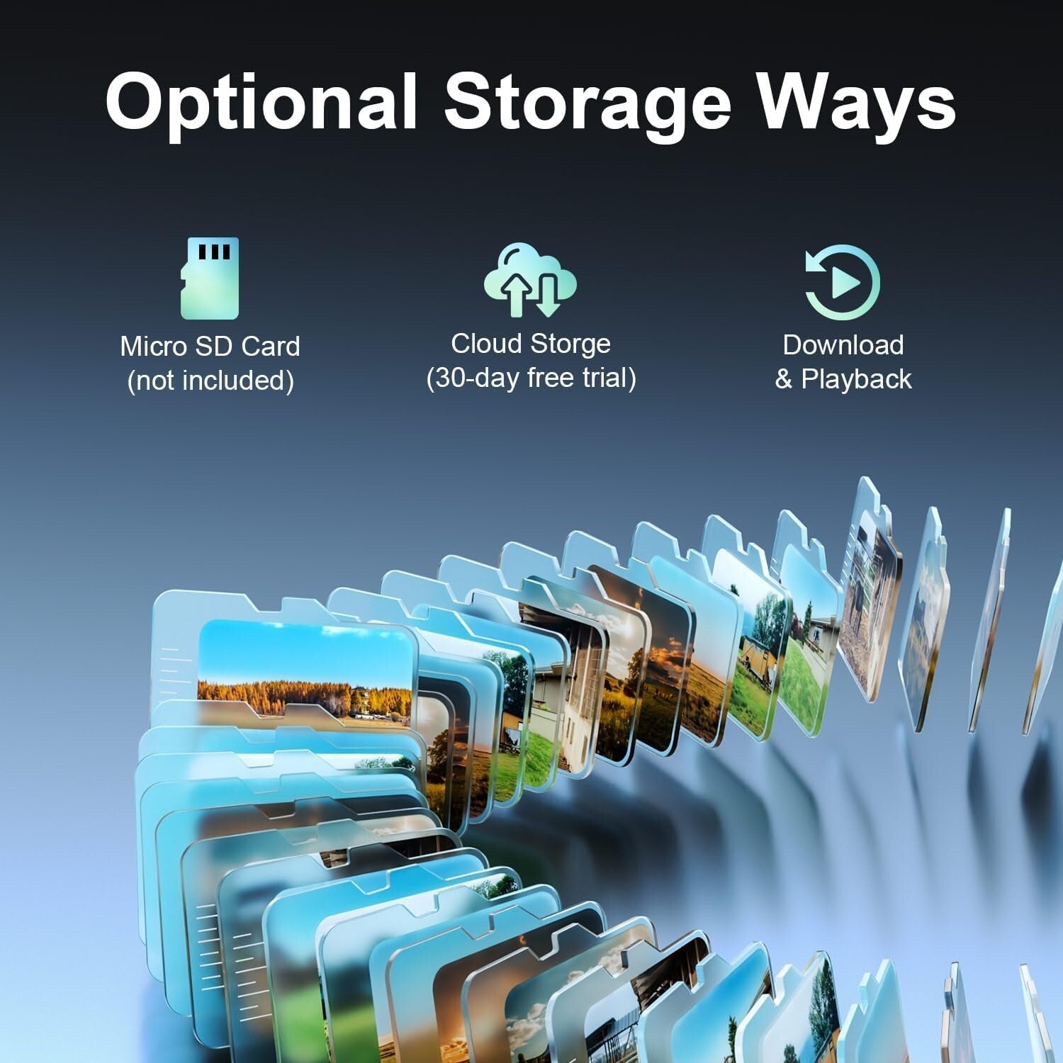 Wireless 2K HD Solar Security Camera with Remote Control & Night Vision - 2 Pack