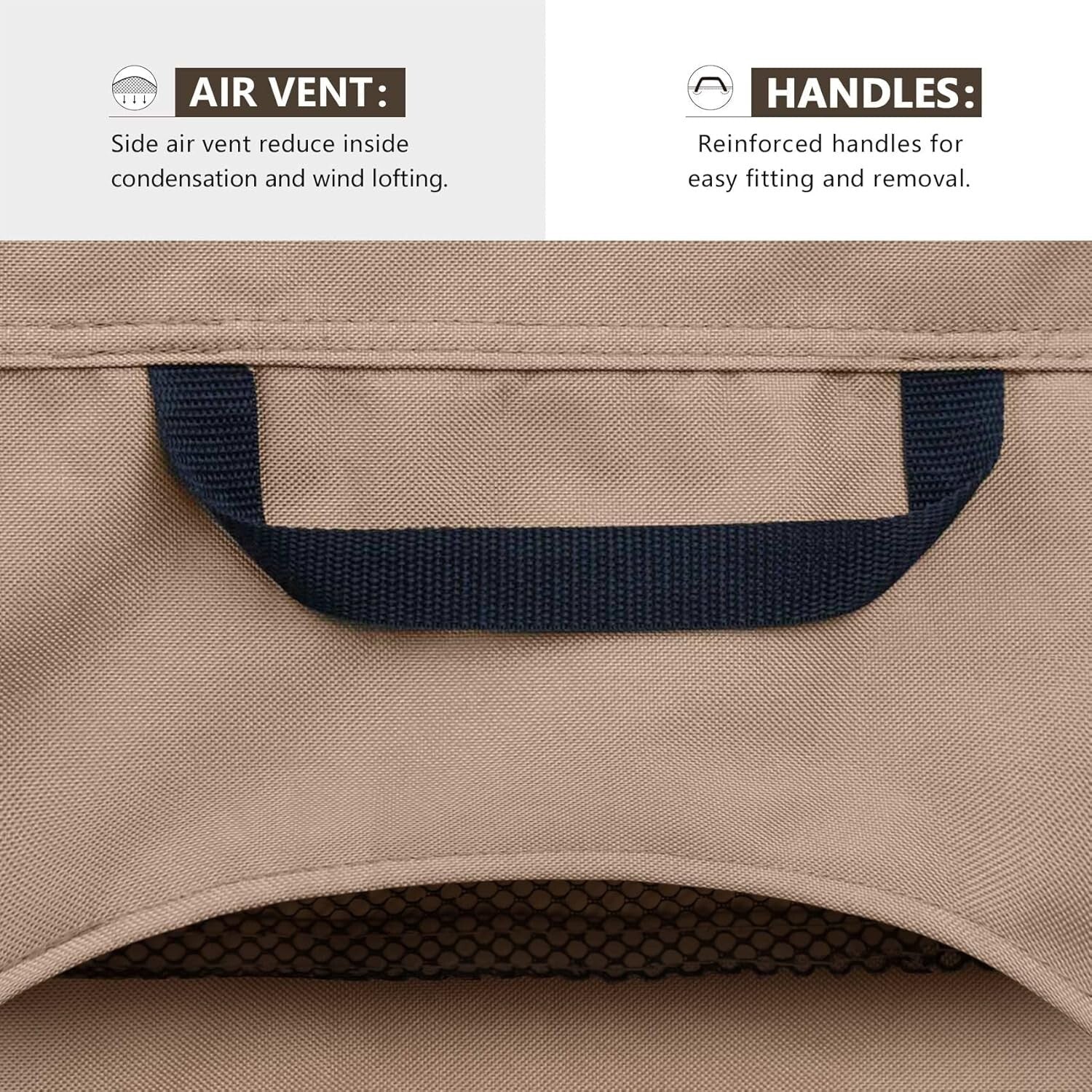 Solid Brown Outdoor Chair Covers - Heavy-Duty Protection for 76" x 32" Chairs