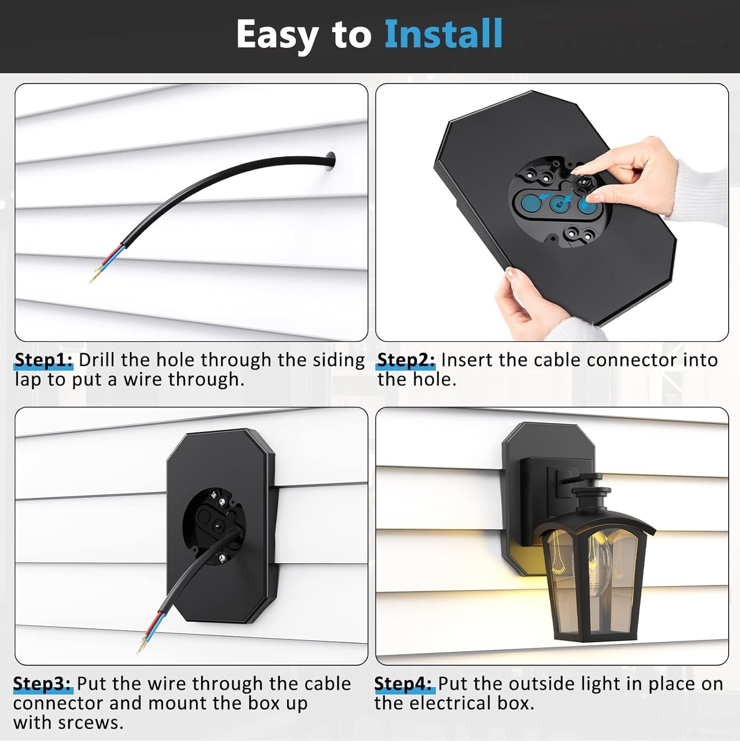 Paintable Vinyl Siding Mounting Block and Electrical Box - Easy Installation