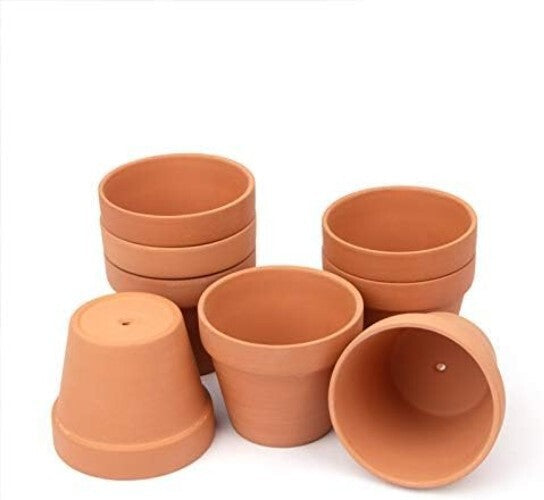 Premium Clay Nursery Pots 26-Pack with Drainage - Ideal for Succulent Displays