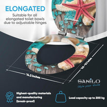 Load image into Gallery viewer, Elegant Elongated Toilet Seat - Soft Close Mechanism &amp; Adjustable Hinges