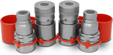 Load image into Gallery viewer, Durable Skid Steer Quick Connect Couplers Set with Dust Caps – 2 Heavy-Duty Sets