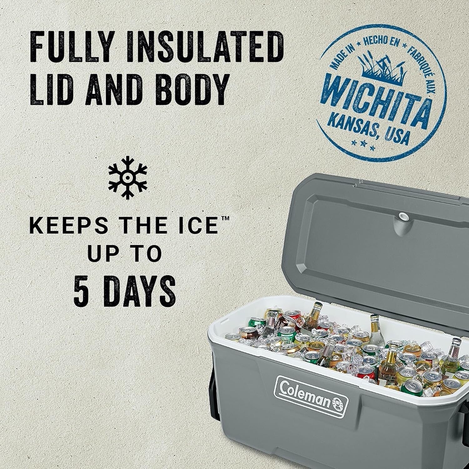 Classic Series 100qt Wheeled Cooler: Ice Retention & Seat Lid for Adventure