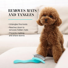 Load image into Gallery viewer, Professional-Grade Dog Slicker Brush for Goldendoodles &amp; Poodles - Teal, Large