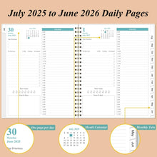 Load image into Gallery viewer, Chic Daily Planner for 2025-2026 – 8.5" x 11" with 12 Tabs &amp; High-Quality Paper