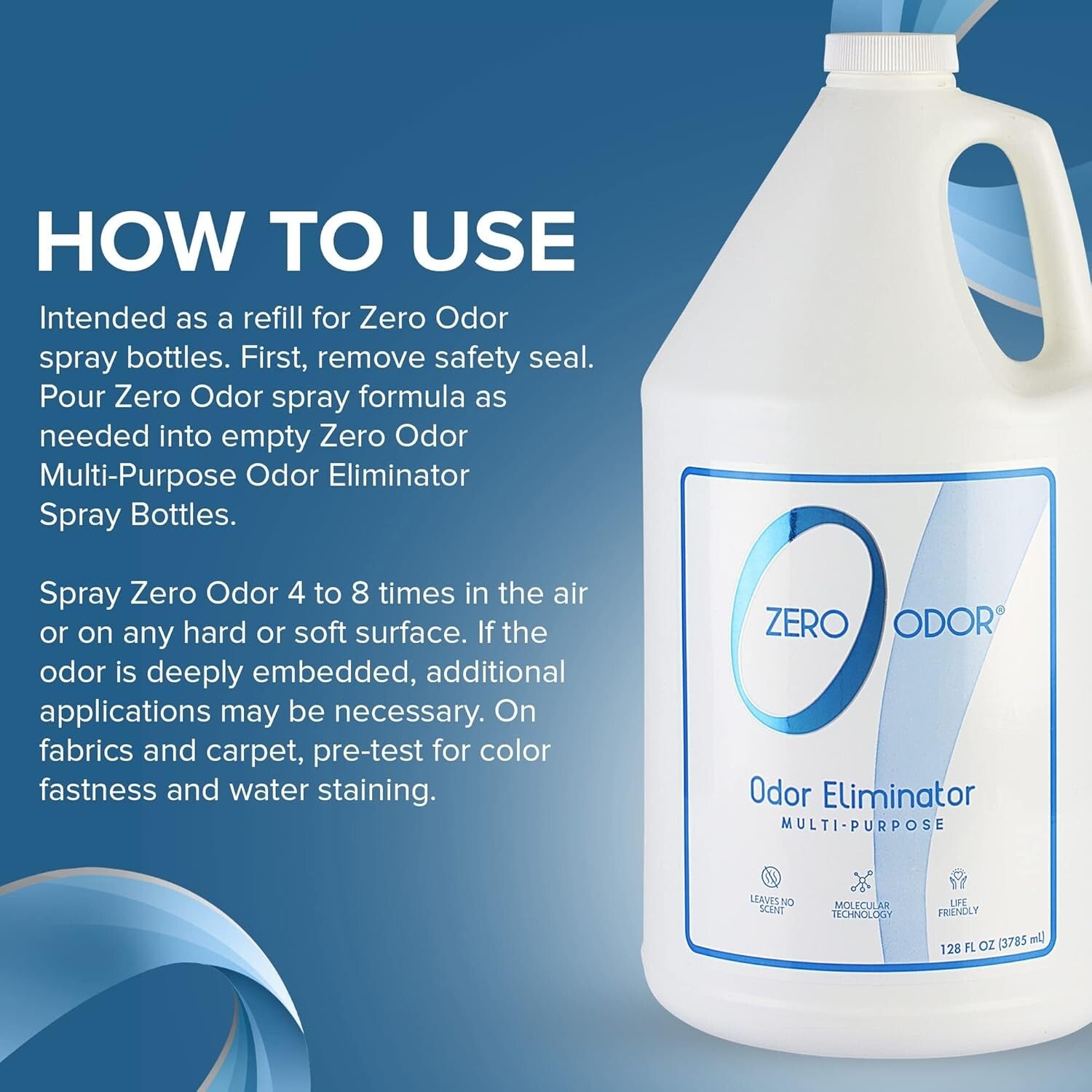 128oz Strong Odor Eliminator Spray - Safe, Bleach Free for Homes and Offices