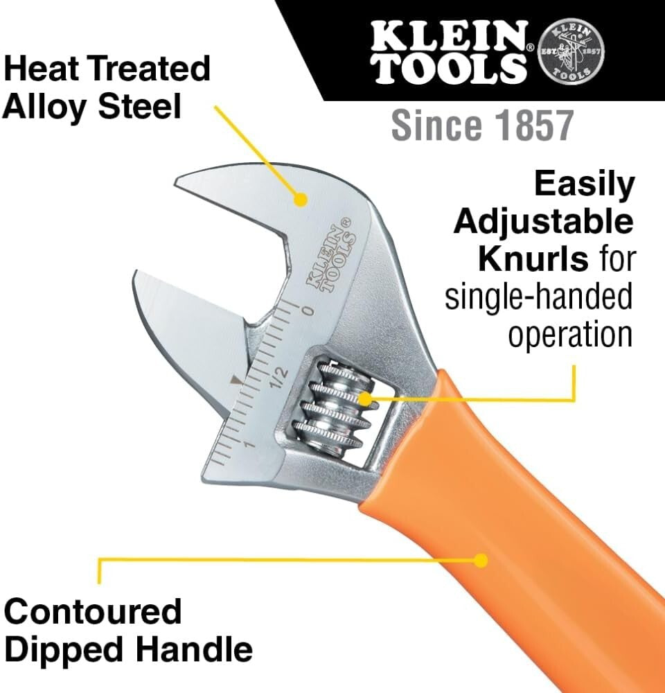 Versatile 4-Piece Adjustable Wrench Kit: 6"," 8", 10", 12" with Comfortable Grip