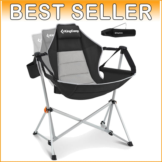 Aluminum Alloy Hammock Chair - Folding Rocker with Mesh Back for Camping Comfort