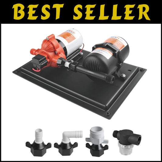 Durable 12V DC 3.0 GPM Pump & 0.2-Gallon Tank System for Off-Grid Applications