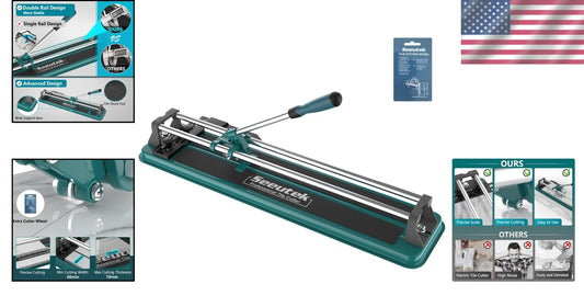 17” Manual Tile Cutter with Tungsten Carbide Wheel - Precision Cutting Tool