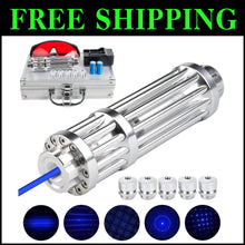 Load image into Gallery viewer, Lightweight 500 Lumen Blue Flashlight with Adjustable Beam for Hiking &amp; Camping