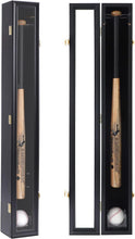 Load image into Gallery viewer, Elegant Baseball Bat Display Case with Wooden Frame &amp; UV Protection - Wall Mount