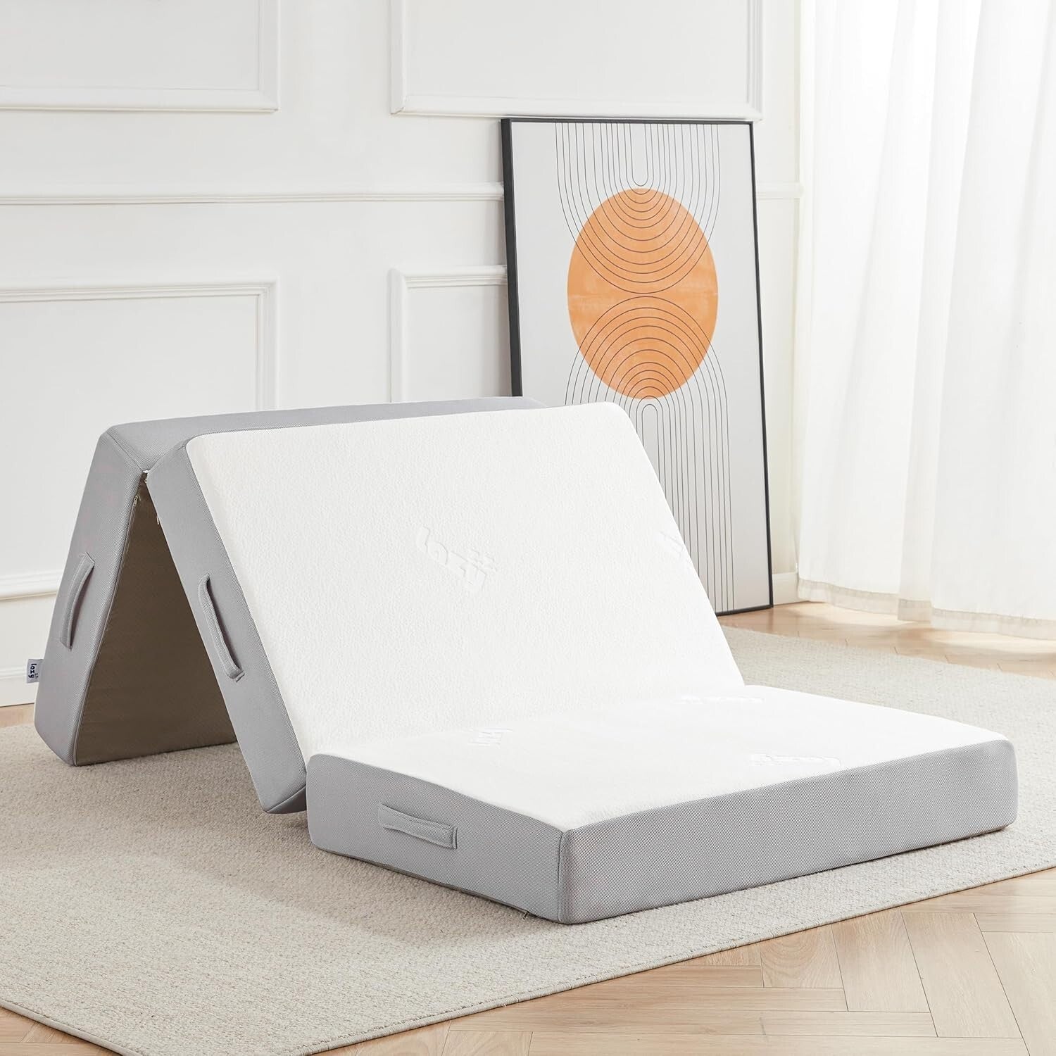 Comfortable 6-Inch Bamboo Memory Foam Mattress - Foldable & Easy to Carry
