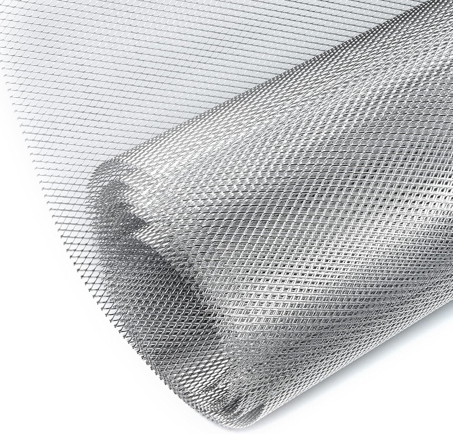 Universal Aluminum Alloy Car Grill Mesh - 6x12mm Rhombic Insert, DIY Friendly