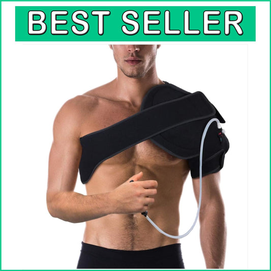 Hot/Cold Shoulder Therapy Wrap with Compression Pump - Ideal for Injury Recovery