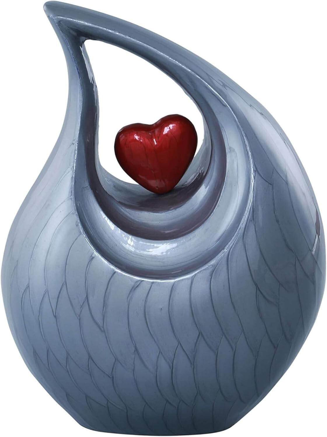 Heart of Love Cremation Urn - Elegant Memorial for Adult Ashes, 220 Cubic Inches