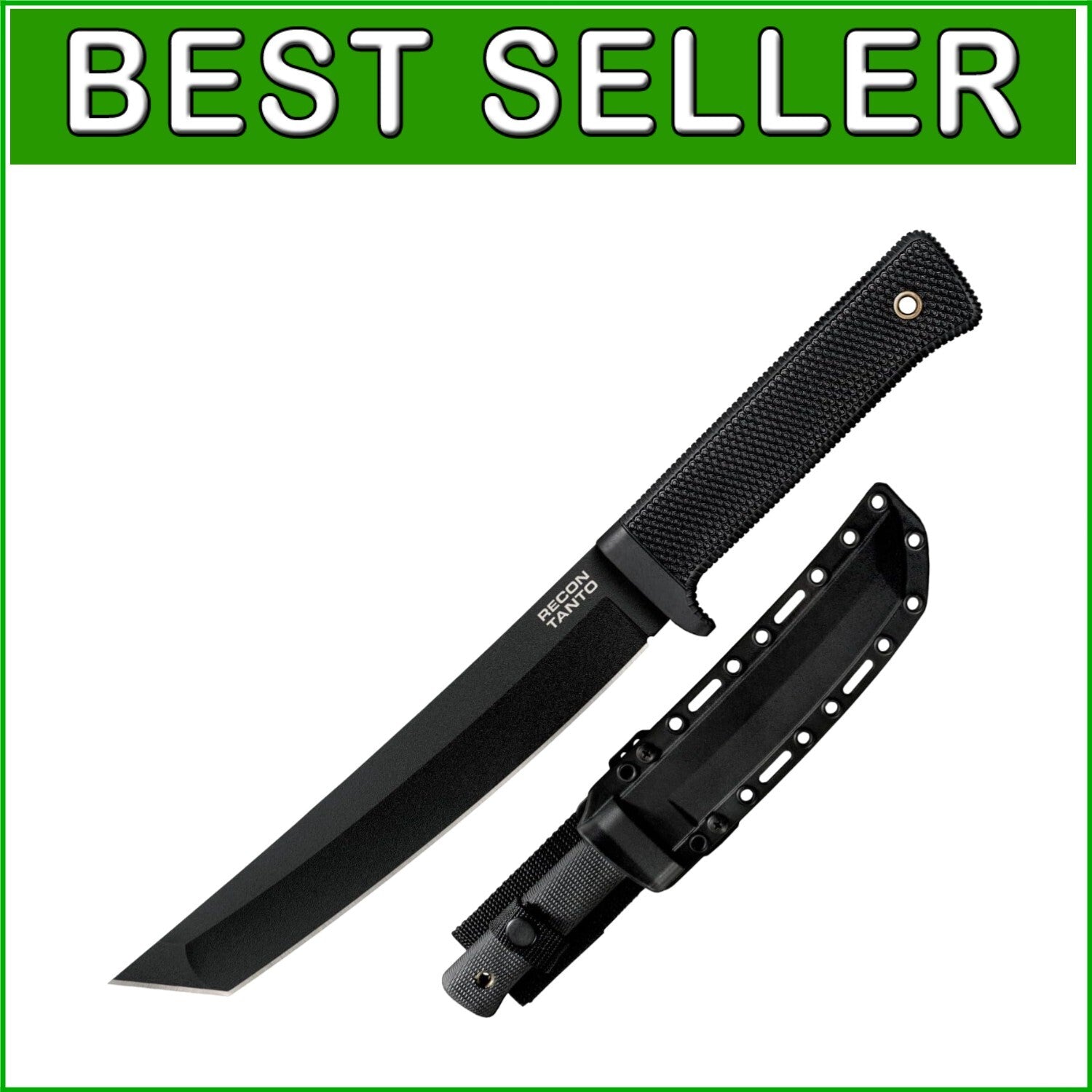 7" Tanto Point Tactical Knife with Secure-Ex Sheath - Ultimate Durability & Grip