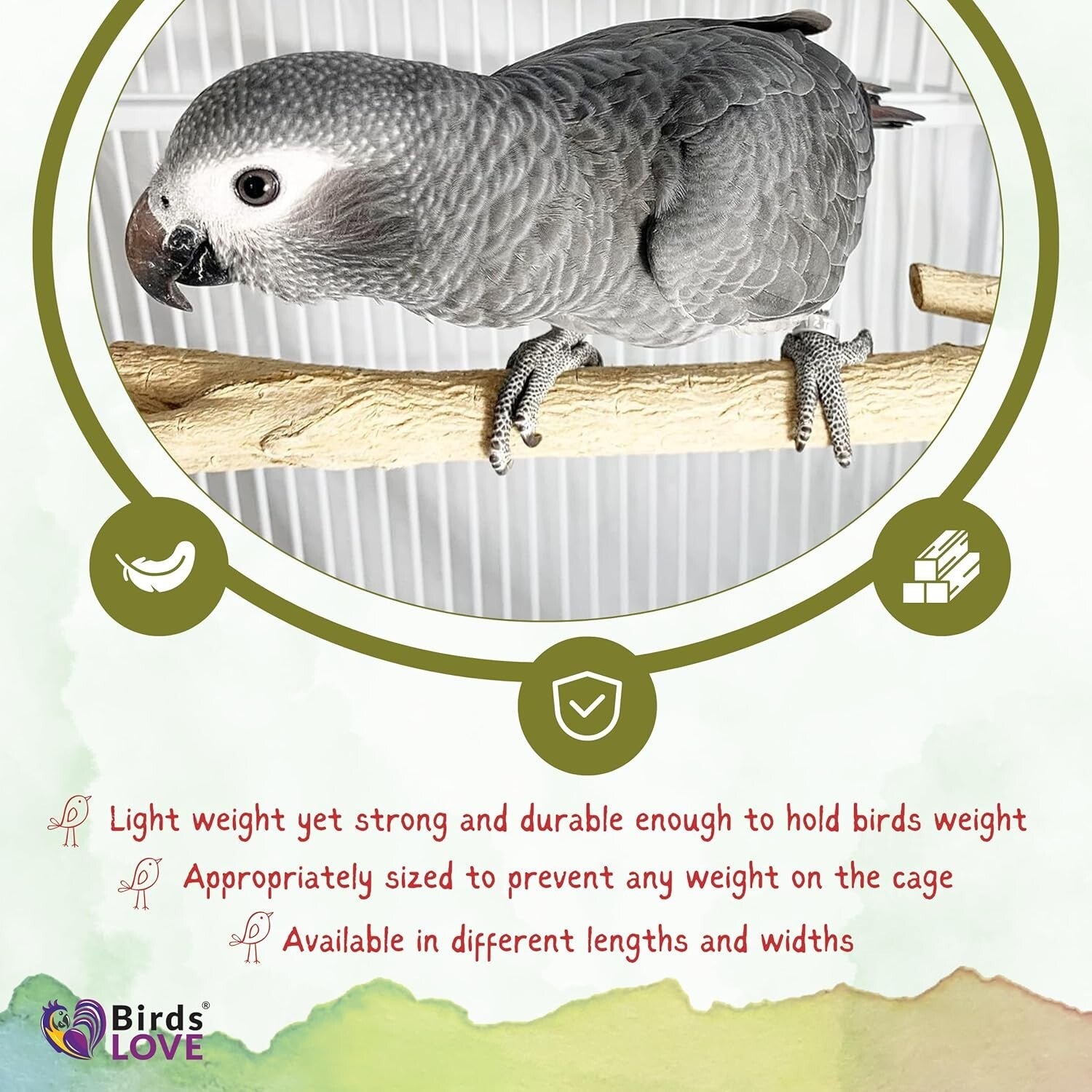 Large Natural Wood Bird Perches for Macaws & Large Parrots – Eco-Friendly Stands