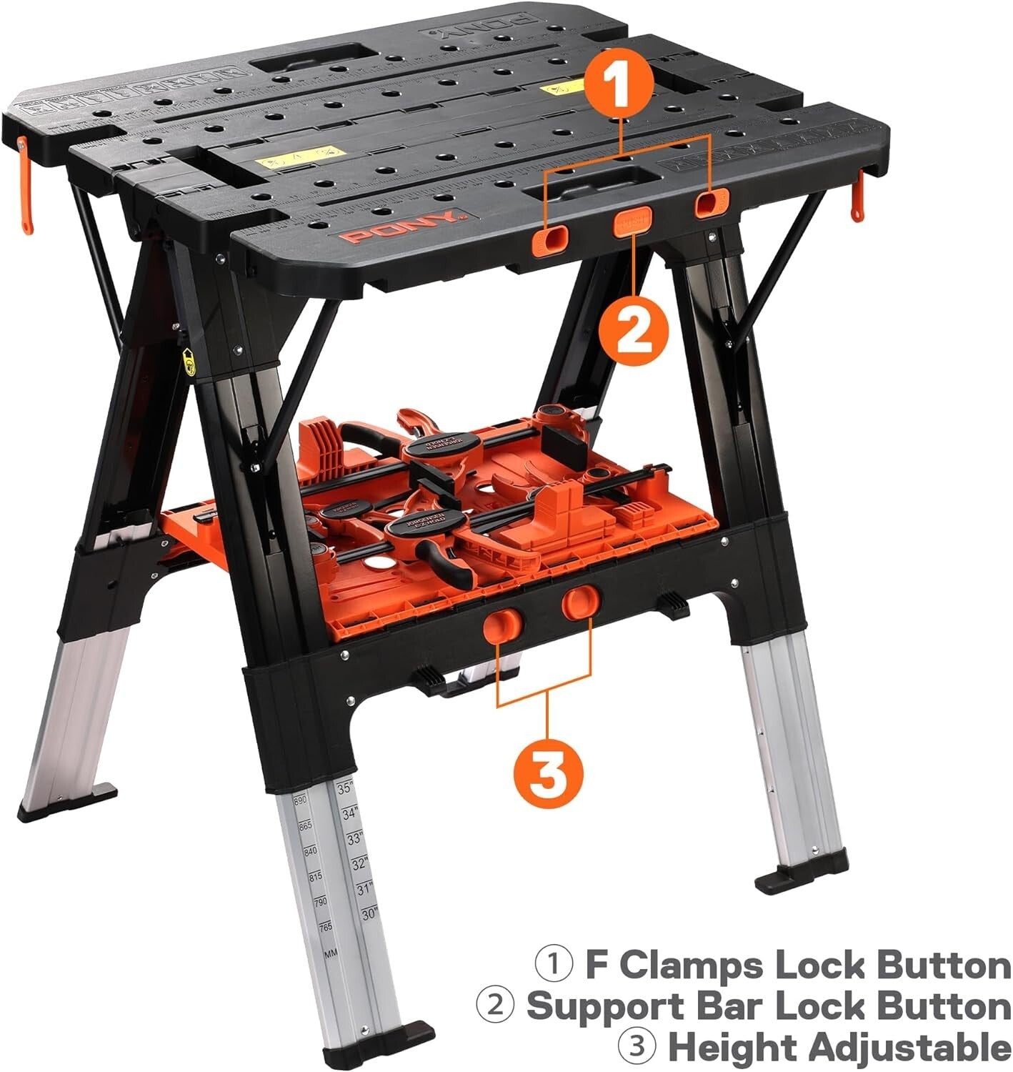 Versatile Portable Work Table - 2-in-1 Functionality & 500 lbs Clamping Strength