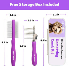 Load image into Gallery viewer, Pet Grooming Tools Set - Gentle Dematting Rake &amp; Dual-Sided Comb for Cats &amp; Dogs
