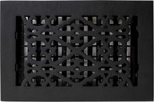 Load image into Gallery viewer, Elegant Victorian Floor Register, 6x10 in Cast Iron Black for Timeless Decor