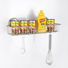 Load image into Gallery viewer, Premium Stainless Steel Shower Caddy Set with Hooks - Easy Suction Installation
