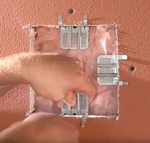 Fire-Resistant Insta-Back Drywall Clips - 50 Fasteners & 100 Screws for Easy Use