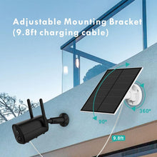 Load image into Gallery viewer, 5W Waterproof Solar Panel for Security Cameras with Adjustable Mount - 2 Pack