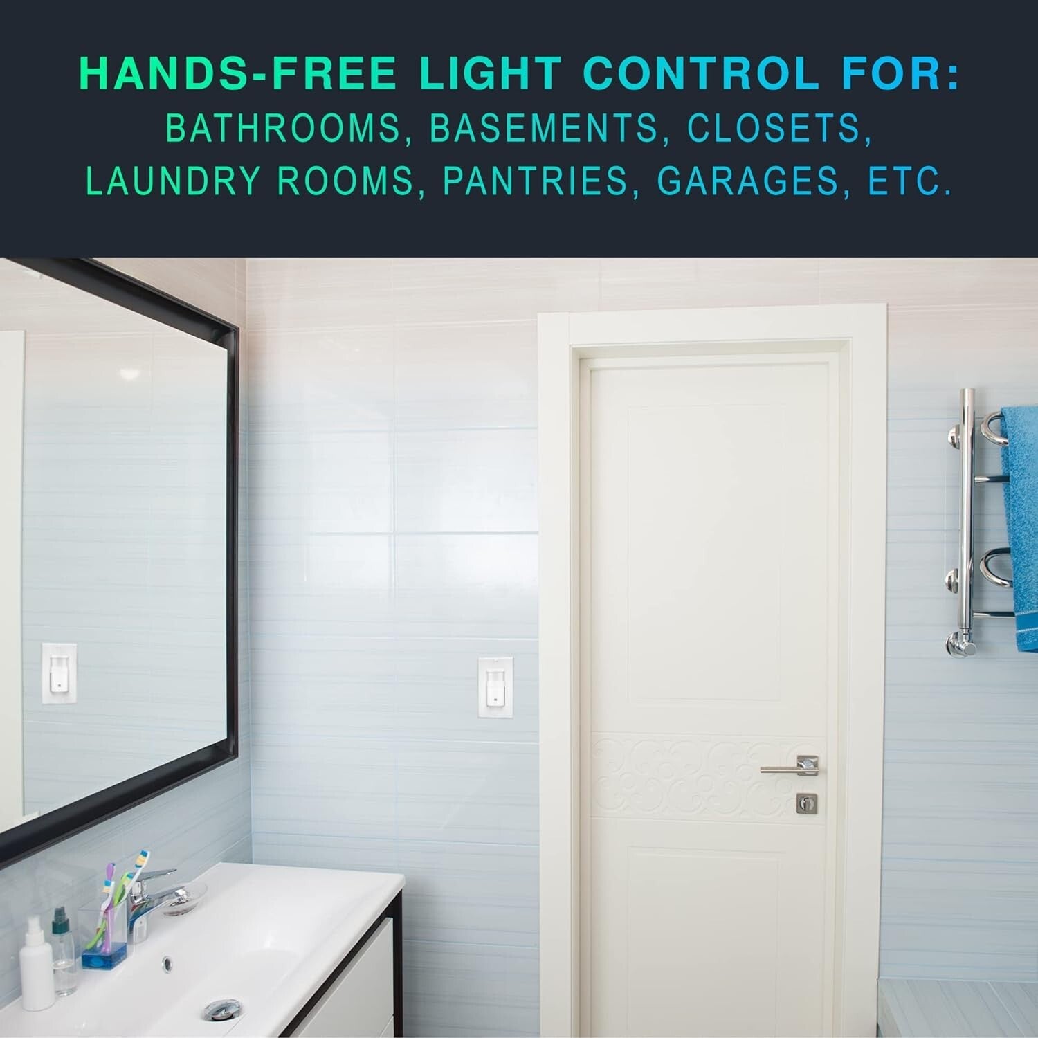 2 Pack UL Certified Motion Sensor Light Switch - Energy Saving Indoor Solution