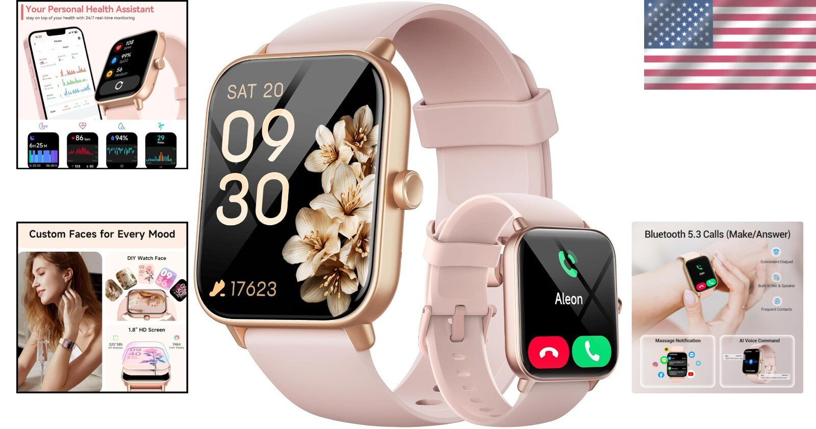 Elegantly Designed Fitness Watch for Women - Alexa, Heart Rate, and More