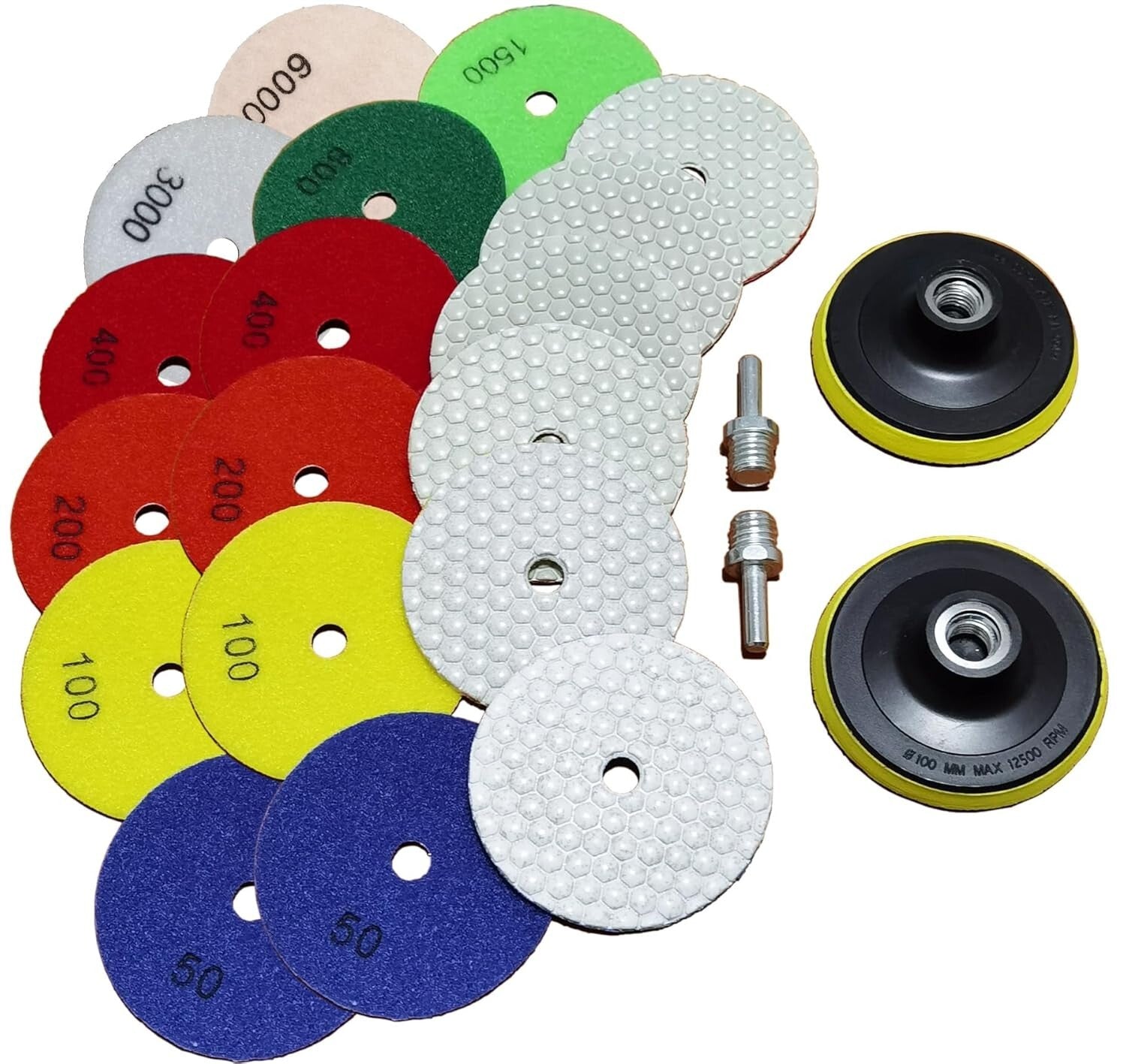 Effortless 4 Inch Dry Diamond Polishing Pads - Perfect for Precision Stone Work