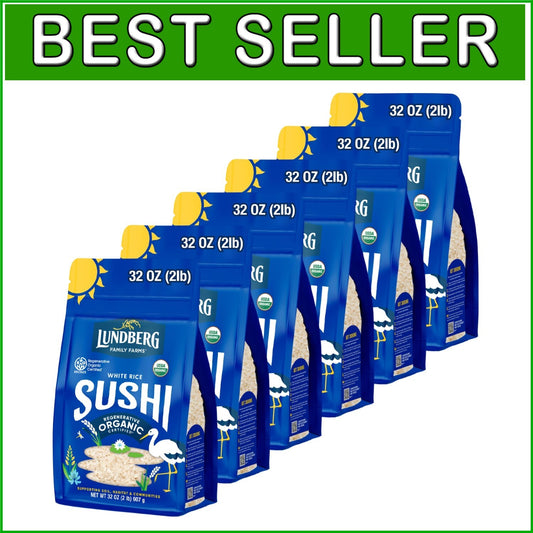 Family Farms Regenerative Organic Sushi Rice 6-Pack - Perfect for Sushi and More