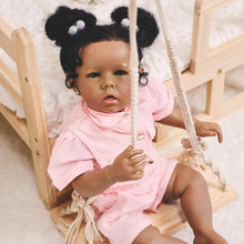 Load image into Gallery viewer, Realistic 20-Inch African American Reborn Doll with Soft Body - Perfect Gift Set