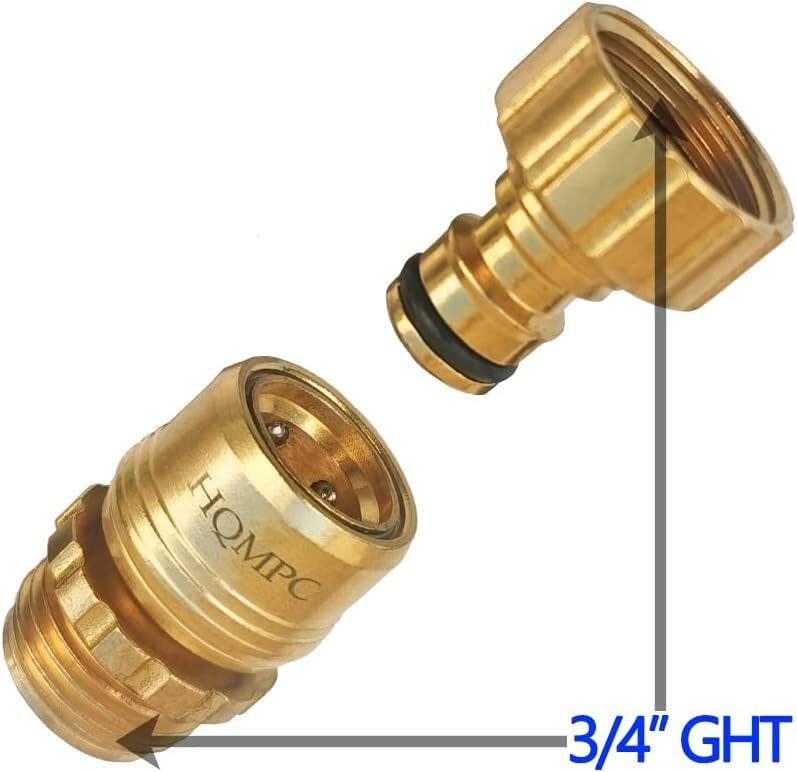 Durable Lead-Free Brass Garden Hose Connectors – Easy Install 8-Piece Set