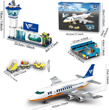 Load image into Gallery viewer, Ultimate 21-Inch LED Airplane Building Toy with 901 Pieces for Imaginative Play