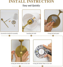 Load image into Gallery viewer, Modern Hardwired Wall Sconces Set of 2 for Bedroom and Bathroom Lighting