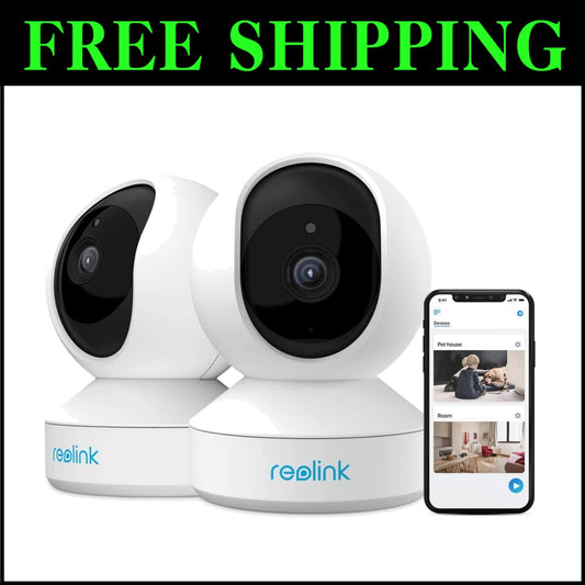 E1 Indoor WiFi Camera with Pan/Tilt & Smart Detection - Ideal for Home Security